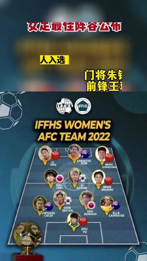 中国女足国家队实力派球员入选亚洲最佳阵容，成为亮点