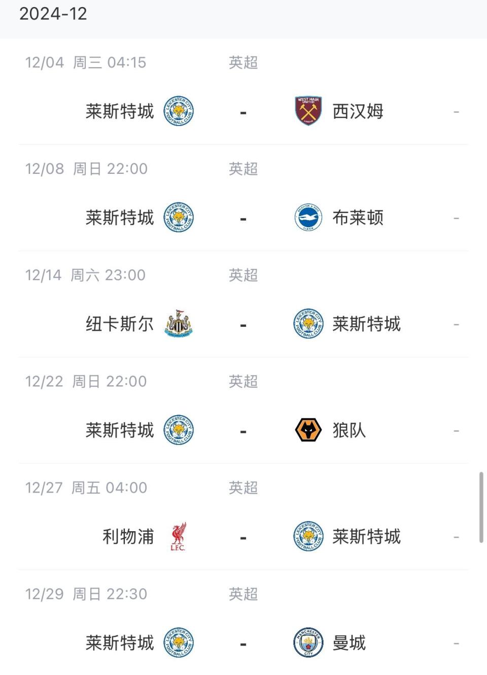 世俱杯2025-莱斯特城不敌曼城，失去追赶机会